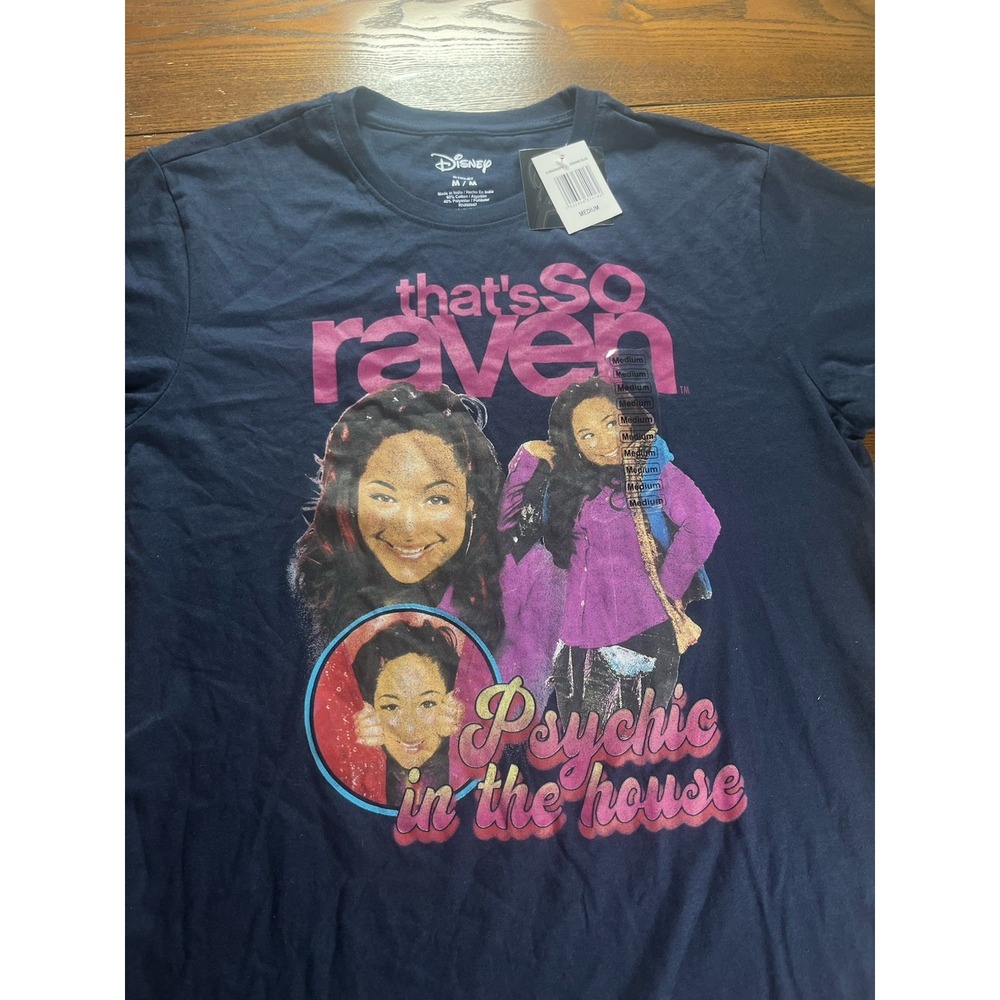 NEW Disney Thats So Raven Graphic Tee Navy Blue Psychic in the House Womens M